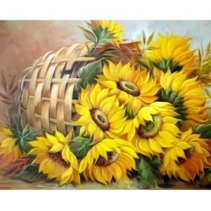 60x75cm Frame DIY Painting By Numbers Kits Sunflowers Abstract Modern Home Wall Art Picture Flowers Paint By Numbers