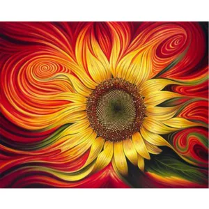 60x75cm Frame DIY Painting By Numbers Kits Sunflowers Abstract Modern Home Wall Art Picture Flowers Paint By Numbers