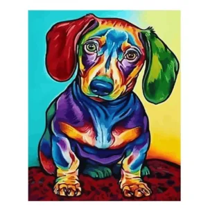 Frame Color Dog Diy Painting By Numbers Kit Animals Paint By Numbers Canvas Painting Wall Art Picture For Living Room