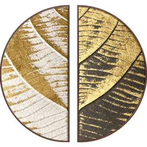 Gold foil modern luxury Porch decorative painting Round painting Creative abstract home semicircular mural wall decoration