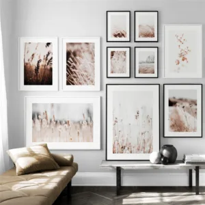 Grass Nature Scenery Picture Flower Plant Poster Landscape Wall Art Canvas Painting Nordic Style Modern Print for Living Room