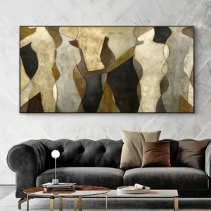 Abstract Luxury Golden Canvas Prints Painting Printed on Canvas Wall Art Pictures for Living Room Modern Home Decor Woman Body