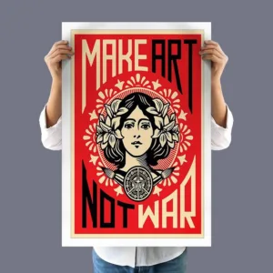 HD Art Print Make Art Not War Shepard Fairey Canvas Painting Poster Wall Pictures For Room Decoration Home Decor No Frame