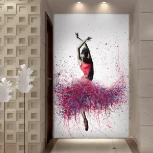 HD Printed Abstract Painting Elegant Dancing Ballerina Oil Balle