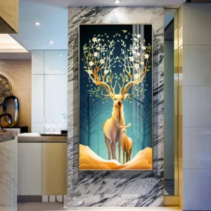 HD Printed Elk Animal Canvas Painting Art Poster And Print Wall Pictures For Living Room Decorative Picture quadro cuadros