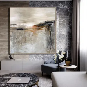 Abstract Gold Foil Wall Posters for Christmas Decoration, Hand Painted Oil Painting on Canvas, Hanging Pictures for Living Room