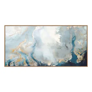 Hand Painted Abstract Green and Gold Oil Painting On Canvas Wall Art For Home Decor No Frame Wall Painting no Frames