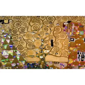 Hand Painted Art Paintings by College Teachers - The Tree of Life Stoclet Frieze with gold Gustav Klimt - Oil Painting on Canvas