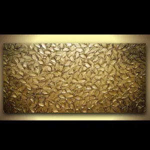 Hand Painted High Quality Bronze Gold Palette Knife thick oil pa