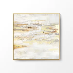 Hand Painted Large Size Abstract Gold and Brown Oil Painting On Canvas For Living Room modern Canvas Painting for Home Decor