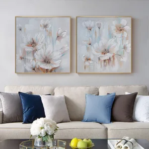Hand-painted Flower Oil Painting Modern Minimalist Living Room Decorative Painting Paintings Meter Box Backdrop Restaurant Mural