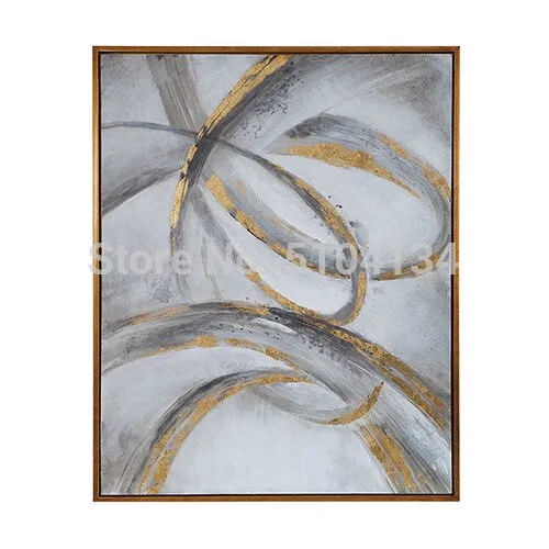 Handmade Abstract Gold Oil Paintings Modern Canvas Painting Wall Picture for home Decoration