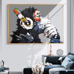 Handmade Abstract Oil Painting Animal Painting Modern Minimalist Living Room Decorative hand-painted Wall Painting Vertical Vers
