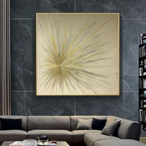 Handmade Abstract Painting Canvas Art Gold Leaf Painting Large W