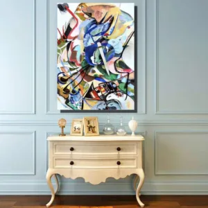 Handmade Oil Painting repro RUSSIAN ABSTRACT OIL PAINTING - style of Wassily Kandinsky