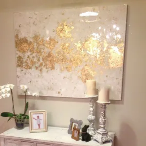 Handmade high quality thick knife abstract oil painting White and Gold abstract on Canvas Painting Decor Oil Painting artwork