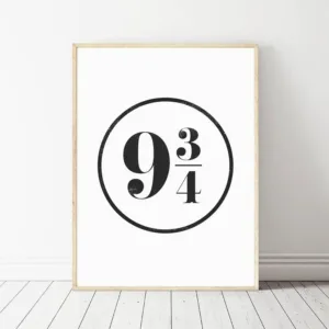 Harry Decor 9 3/4 Platform Canvas Art Print Wall Art Poster Castle Express Print Poster