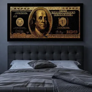 Modular Hd Prints Abstract Pictures Home Decoration 1 Pieces Dollar Gold Painting Canvas Modern Poster Wall Art For Living Room