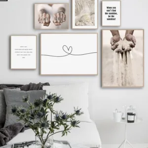 Healing Motivational Quotes Canvas Nordic Poster Abstract Art Wall Print Painting Scandinavian Modern Home Decoration Picture