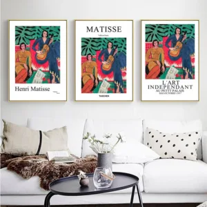 Henri Matisse Taschen Vogue Posters and Prints Wall Art Canvas Painting Guitar Girl Portrait Pictures for Living Room Decor