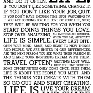 Holstee Manifesto Poster LIFE Motivational Inspiring oil paintings canvas art  Prints Wall Art For Living Room Bedroom Decor