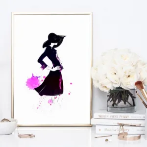Home Decoration Canvas Paintings Fashion Lady Vogue Prints Wall Art Modern Modular Pictures For Living Room Posters Framework