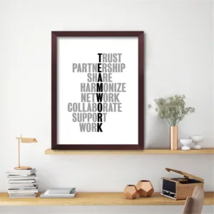 Inspirational Quote Poster TeamWork Canvas Painting Prints Wall Pictures For Office Wall Art Decor Motivational Decoracion