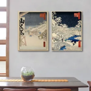 Japanese Traditional Landscape Poster Canvas Art Print  , Japanese Style Canvas Painting Wall Picture Home Wall Decor