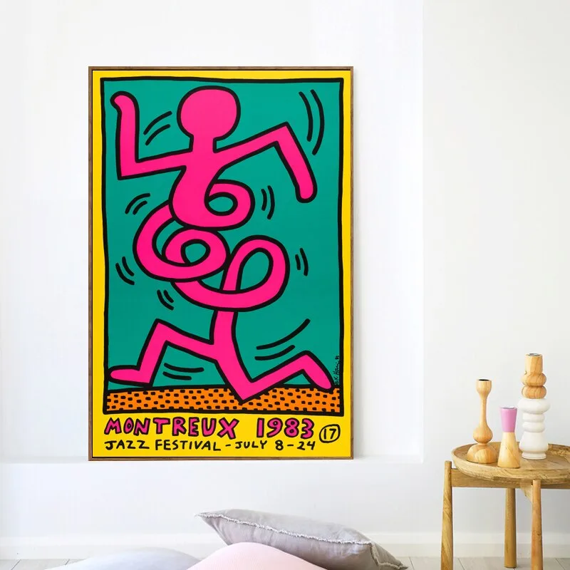 Keither Harinying Jazz Vintage Minimalist Wall Art Canvas Poster Print Canvas Painting Decorative Picture Bedroom Home Decor HD - Image 3