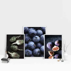 Kitchen Fruit Pictures Blueberry  Fig  Canvas Paintings on Wall Art Nordic Diner Decorative Poster Wall Print For Living room