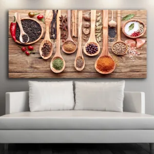 Kitchen Theme Wall Poster And Prints Various Seasonings Canvas Art Paintings On The Wall Canvas Art Pictures Cuadros Decoration