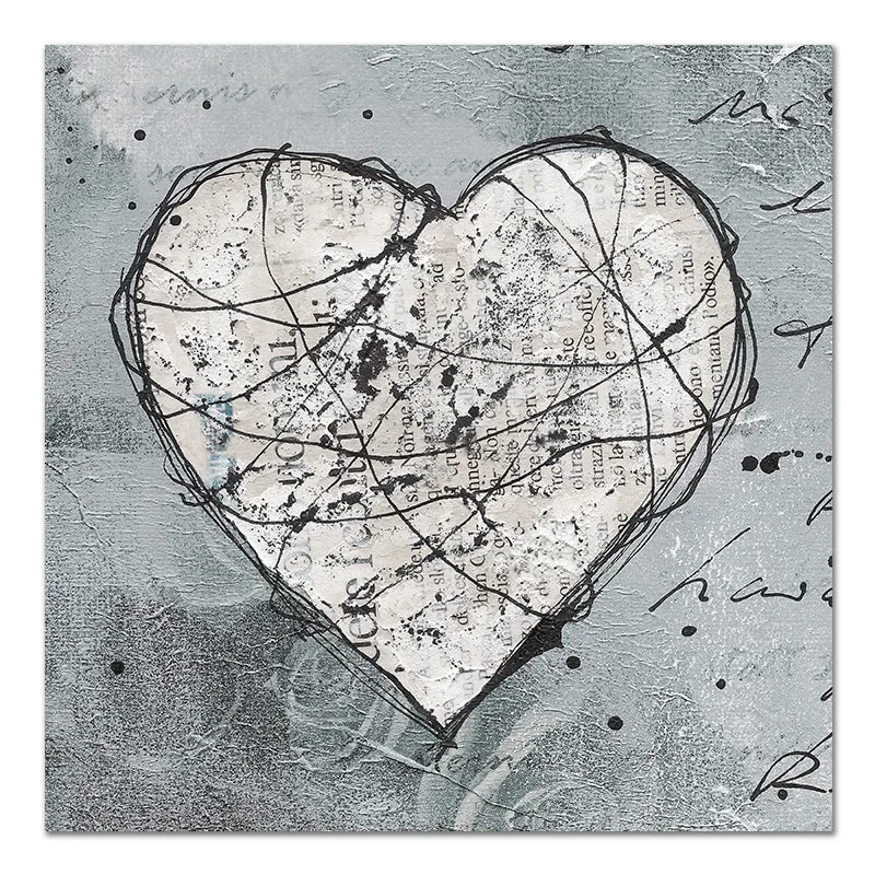 LOVE Heart Square Wall Art Painting Modern Home Decorative Canvas Art Prints Vintage Posters Prints Nordic Home Decoration - Image 6