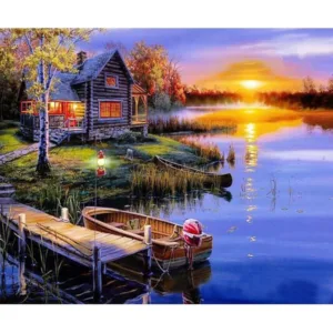Landscape Framed Pictures DIY Painting By Numbers Wall Art Acrylic Painting On Canvas Drop Shipping For Wedding Decor GX5853