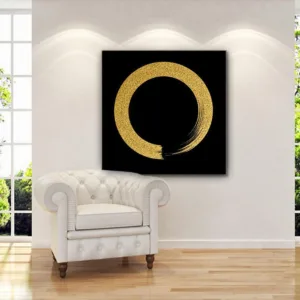 Large Abstract Oil Painting Oversize Painting Gold Painting Circle Painting Wall Art Canvas Abstract Original Abstract Painting