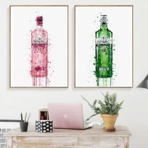 Liquor Bottle Pictures Wall Art Nordic Prints Minimalist Canvas Painting Bedside Background Home Decor Artwork Poster
