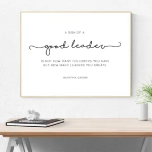Mahatma Gandhi Quote Typography Print Motivational Poster Leader Boss Gift Office Wall Art Canvas Painting Picture Decoration