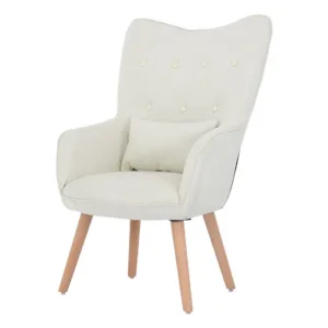 Mid Century Modern Style Armchair Sofa Chair Legs Wooden Linen Upholstery Living Room Furniture Bedroom Arm chair Accent Chair