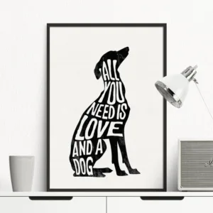 Minimalist Abstract Dog Poster Italian Greyhound Wall Art Print