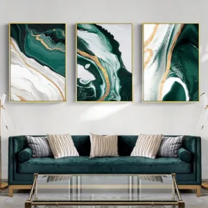 Minimalist Abstract Wall Poster Modern Style Canvas Print Green Texture Painting Contemporary Art Room Decoration Picture