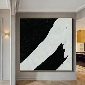 Minimalist Art Abstract Landscape Painting Living Room Wall Art Black White Original Art On Canvas Modern Art Painted