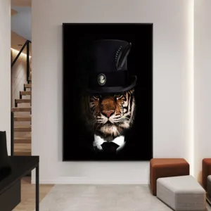 Modern Animal Canvas Art Wall Painting Print on Canvas Classy Tiger And lion Scandinavia Picture for Living Room Home Decoration