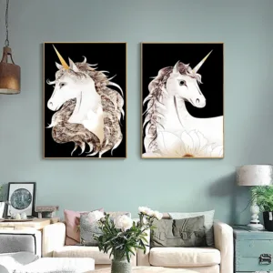 Modern Cartoon Fairy Art Poster Baby Room Nursery Prints Canvas Painting Wall Art Pictures for Living Room Home Decor (No Frame)