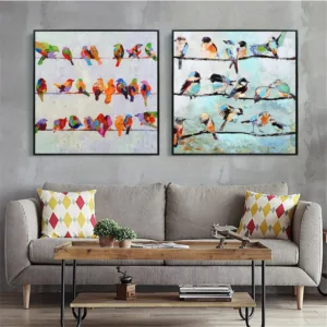 Modern Home Decor Canvas Painting Abstract Animal Bird Pictures Wall Art Print Modular Nordic Watercolor Poster For Living Room