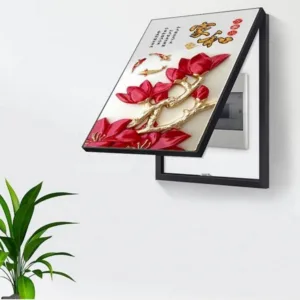 Modern Meter Box Vertical Version Decorative Painting Modern Minimalist Framed Power Switch Decorative Hanging Painting Box