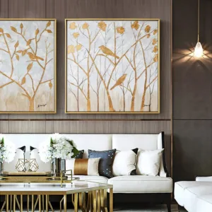 Modern Minimalist Living Room Decorative Painting hand-painted Oil Canary Bedroom Mural Paintings Restaurant