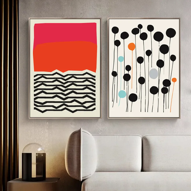 Modern Multicolored Abstract Geometric Wall Art Canvas Painting Minimalist Picture Nordic Posters and Prints Gallery Home Decor - Image 3