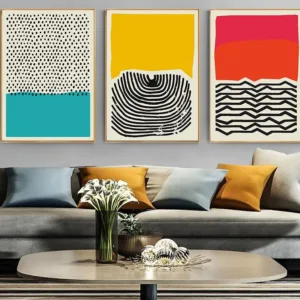 Modern Multicolored Abstract Geometric Wall Art Canvas Painting Minimalist Picture Nordic Posters and Prints Gallery Home Decor
