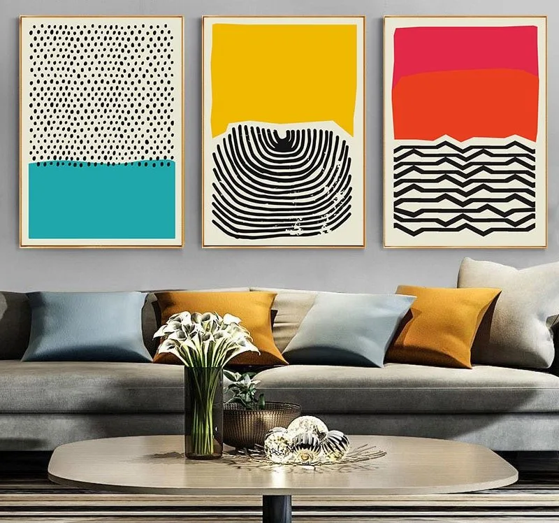 Modern Multicolored Abstract Geometric Wall Art Canvas Painting Minimalist Picture Nordic Posters and Prints Gallery Home Decor