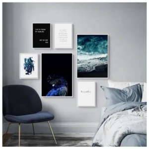 Modern Scenery Picture Seascape Life Quote Home Decor Nordic Can