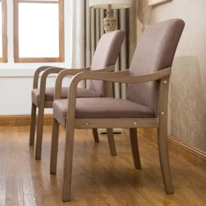 Modern Solid Wood Dining Room for Dining Chair Fabric Office Conference Restaurant Armchair Home Study Lounge Solid Wood Chair
